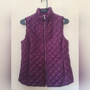 Banana Republic purple eggplant quilted vest